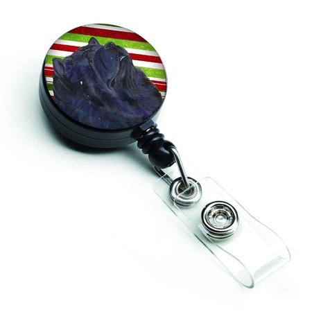 CAROLINES TREASURES Chow Chow Candy Cane Holiday Christmas Retractable Badge Reel SS4570BR
